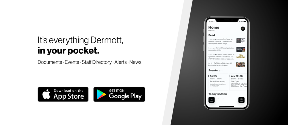Ad for 'Dermott SD' new mobile apps